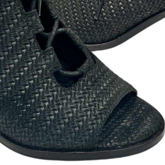 Eileen Fisher Slew Lace Up Booties Open Toe - Picture 2 of 12